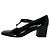 Céline Décolleté T-Strap Celine Triomphe in pelle verniciata nera - vista 7
