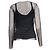 Top in mesh Max Mara in poliammide nero - vista 4