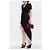 Vestido midi com drapeado preto Balenciaga - vista 2