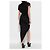 Vestido midi com drapeado preto Balenciaga - vista 4