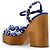 Sandales à plateforme Dolce & Gabbana bleu majolique - vue 2