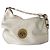 Mulberry Bolsa de mão em couro branco com alça trançada