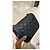 Borsa Chanel Mini Square Classic Single Flap in Pelle d'Agnello Nera - vista 4