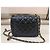 Borsa Chanel Mini Square Classic Single Flap in Pelle d'Agnello Nera - vista 9