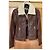 Ted Baker Giacca in pelle marrone con collo in shearling - vista 2