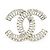 Chanel Spilla CC Maxi Cristalli Baguette Argento