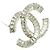 Chanel Spilla CC Maxi Cristalli Baguette Argento - vista 3