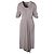 Prada Graues Midi-Kleid mit gerafften Ärmeln und Drapierung