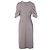 Prada Graues Midi-Kleid mit gerafften Ärmeln und Drapierung - Ansicht 3