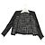 Chaqueta de tweed Tetys Iro Black / White con bordes deshilachados - vista 6