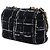 Borsa Chanel Medium Tweed 19 Flap Satchel Nera - vista 2