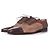 Santoni, Oxford cap toe in pelle grana marrone