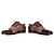 Santoni, Oxford cap toe in pelle grana marrone - vista 3