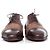 Santoni, Oxford cap toe in pelle grana marrone - vista 4