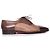 Santoni, Oxford cap toe in pelle grana marrone - vista 5