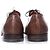Santoni, Oxford cap toe in pelle grana marrone - vista 6