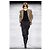 Céline Celine Culottes Plisadas de Lana Negra Hedi Slimane - vista 5