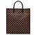 Borsa Tote Sac Plat Louis Vuitton Damier Ebene Marrone