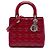 Borsa Lady Dior Medium in pelle vernice Cannage rossa Dior