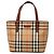 Borsa a mano Burberry Haymarket Check Canvas Beige