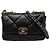 Borsa a patta Chanel 19 Medium in pelle di agnello nera