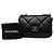Borsa a patta Chanel 19 Medium in pelle di agnello nera - vista 10