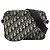 Borsa a tracolla Saddle Triple Pouch in tela Dior Oblique blu
