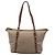 Tote Prada em lona Canapa com logo castanho