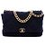 Borsa Chanel Maxi Tweed 19 Flap Satchel Blu