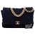 Borsa Chanel Maxi Tweed 19 Flap Satchel Blu - vista 7