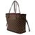 Borsa Tote Louis Vuitton Damier Ebene Neverfull MM Marrone - vista 2