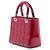 Borsa Lady Dior Medium in pelle verniciata Cannage rossa Dior - vista 2