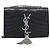 Autre Marque Saint Laurent Classic Monogram Tassel Chain Crocodile Embossed Leather