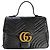 Gucci GG Marmont Borsa a Mano Top Handle in Pelle Nera