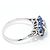 Autre Marque Anello Platino Diamante Taglio Antico e Zaffiri - vista 4