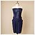 Abito bustier Sandro in pizzo blu navy - vista 2