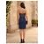 Abito bustier Sandro in pizzo blu navy - vista 3