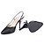 Décolleté Slingback Chanel Vintage in pelle nera e raso con punta a contrasto - vista 8
