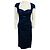 Autre Marque Abito da cocktail Talbot Runhof in jacquard leopard drapé blu metallizzato