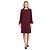 Abito midi in crepe a maniche lunghe Tibi Burgundy - vista 6