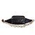 Chanel Gürteltasche mit Kette aus gestepptem Lammleder Schwarz