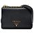 Borsa a tracolla Prada Saffiano Lux con catena nera