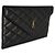 Autre Marque Saint Laurent Black Matelasse Lambskin Paris Pouch - vista 4