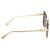 Fendi Gold FF Baguette Square Sonnenbrille mit quadratischen Spiegelgläsern - Ansicht 2