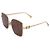 Fendi Gold FF Baguette Square Sonnenbrille mit quadratischen Spiegelgläsern - Ansicht 3