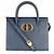 Christian Dior Tote St. Honore Large in Pelle di Vitello Granulata Blu - vista 8