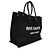 Autre Marque Tote Saint Laurent Rive Gauche in lino e pelle di vitello nera - vista 4