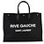 Autre Marque Tote Saint Laurent Rive Gauche in lino e pelle di vitello nera - vista 8