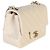 Borsa Mini Square Flap Chanel in pelle d'agnello matelassé beige - vista 4
