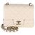 Borsa Mini Square Flap Chanel in pelle d'agnello matelassé beige - vista 8